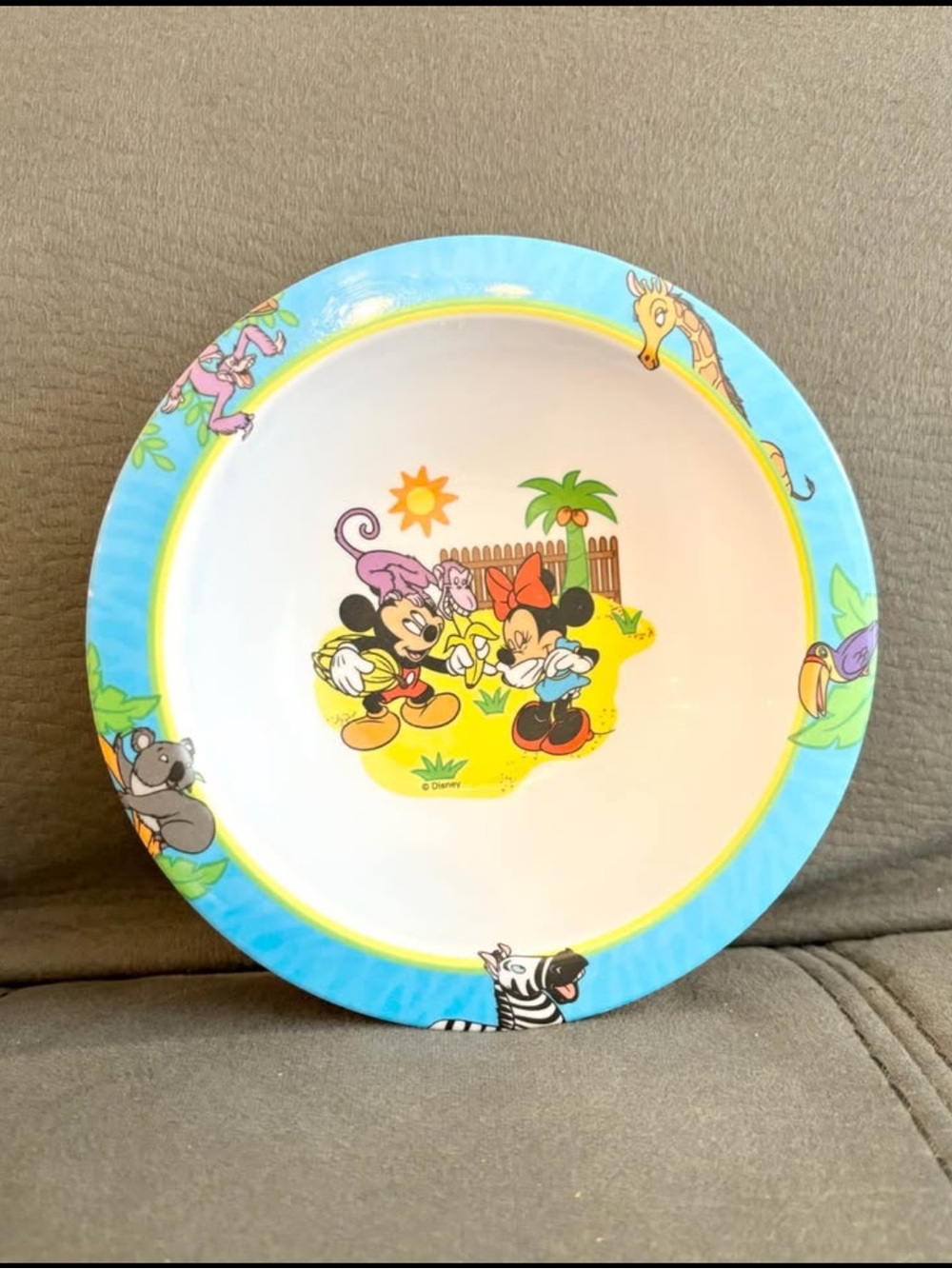 Disney Mickey & Minnie Jungle Kids Bowl Vintage Melamine